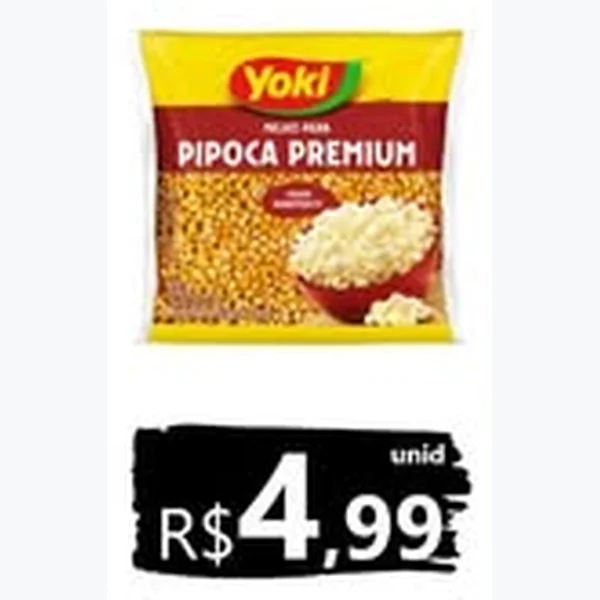 Recorte do encarte de Pipoca Premium Yoki 400 g