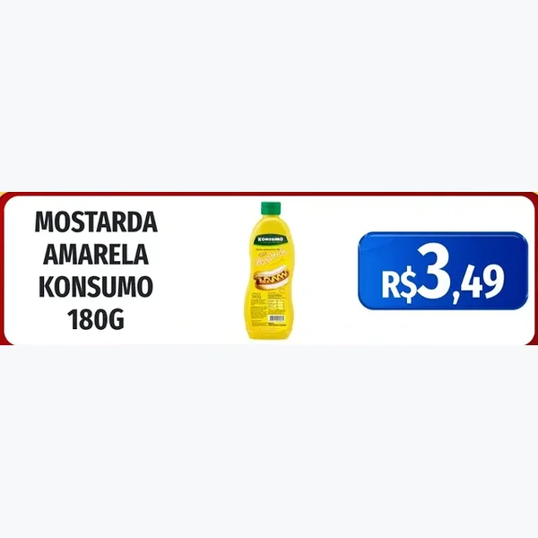 Recorte do encarte de Mostarda Amarela Konsumo 180 g