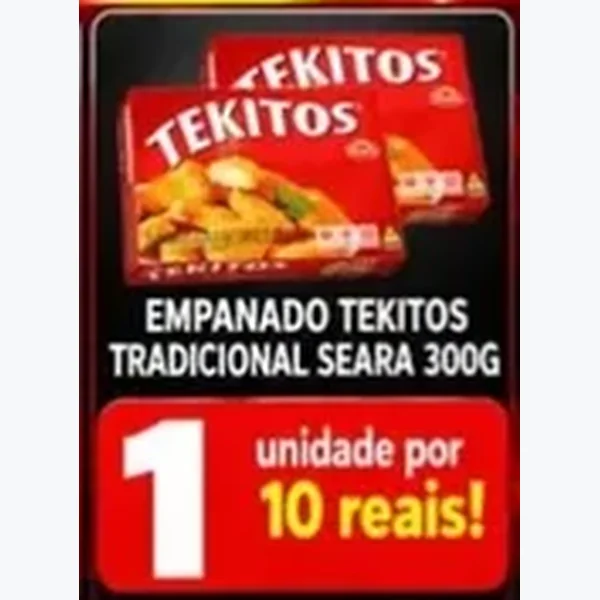 Recorte do encarte de Empanado Tradicional Tekitos 300 g