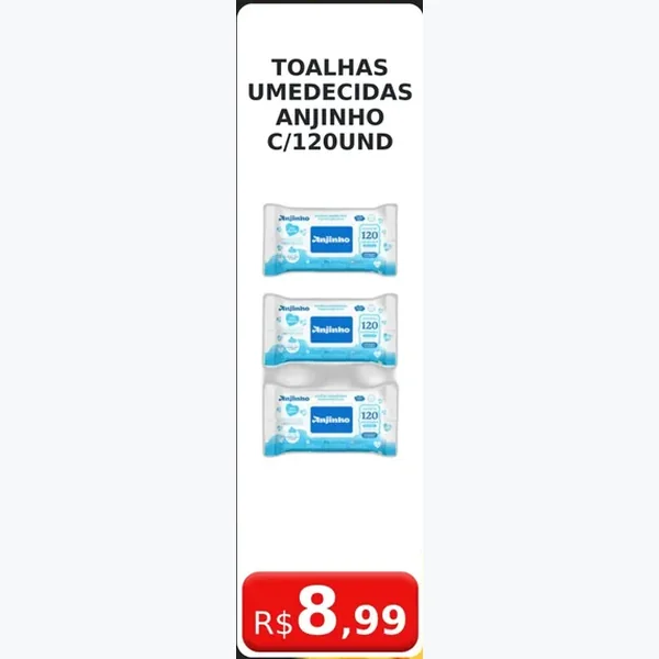 Toalhas Umedecidas Anjinho 120 un