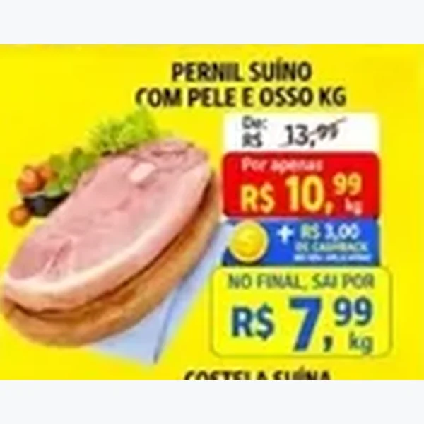 Recorte do encarte de Pernil Suíno com Pele e Osso