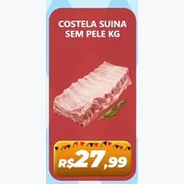 Costela Suína sem Pele