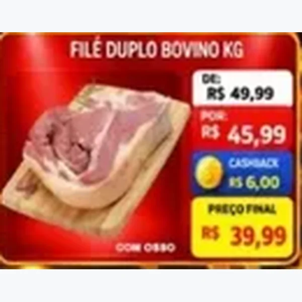 Recorte do encarte de Filé Duplo Bovino