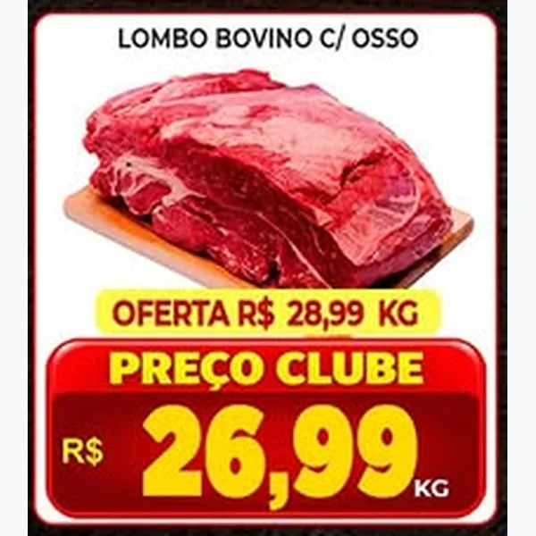 Recorte do encarte de Lombo Bovino C/ Osso