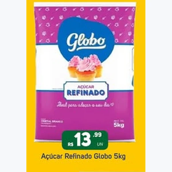 Açúcar Refinado Globo 5 kg