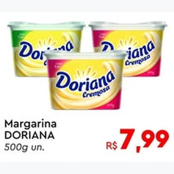 Recorte do encarte de Margarina Cremosa Doriana 500 g