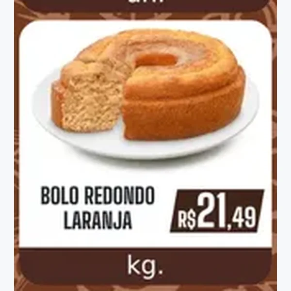Bolo Redondo Laranja
