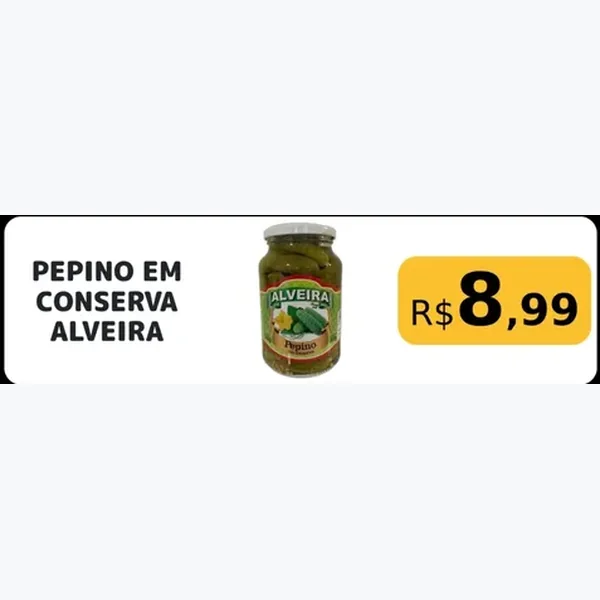 Recorte do encarte de Pepino em Conserva Alveira