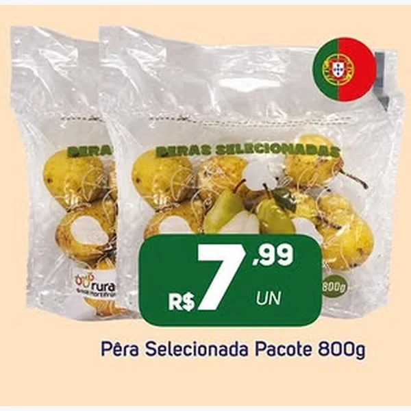 Recorte do encarte de Pêra Selecionada 800 g