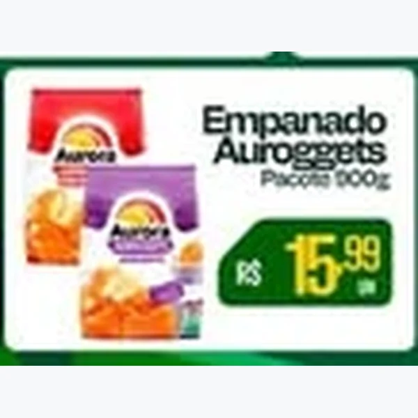 Recorte do encarte de Empanado Auroggets Aurora 900 g