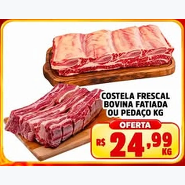 Costela Fresca Bovina Fatiada Ou Pedaço