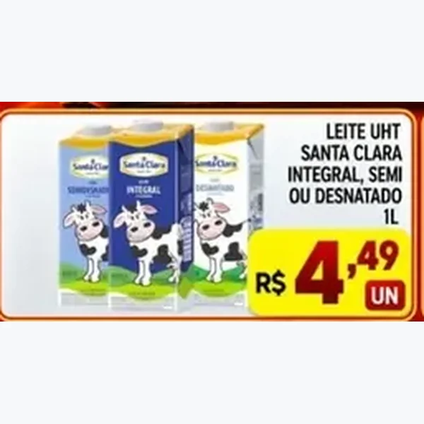 Leite Uht Integral Santa Clara 1 L