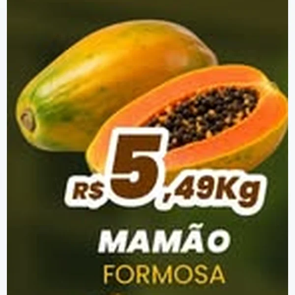 Recorte do encarte de Mamão Formosa