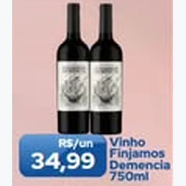 Recorte do encarte de Vinho Finjamos Demencia 750 ml