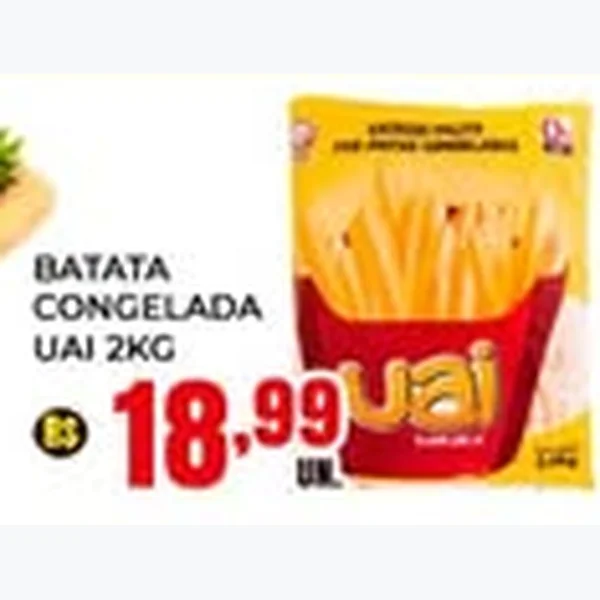 Recorte do encarte de Batata Congelada Uai 2 kg