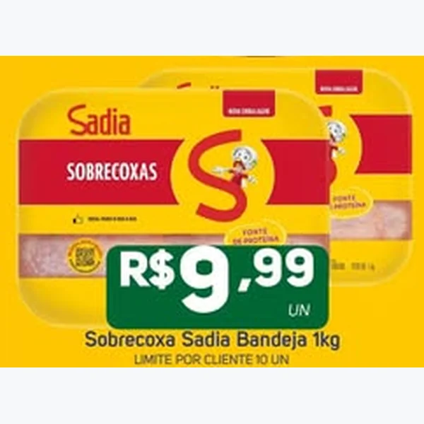 Recorte do encarte de Sobrecoxa Sadia 1 kg