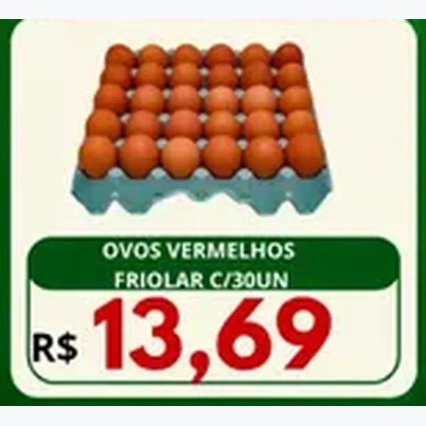 Ovos Vermelhos Friolar 30 un
