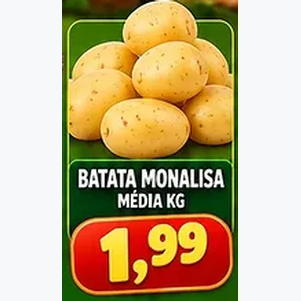 Recorte do encarte de Batata Monalisa Média