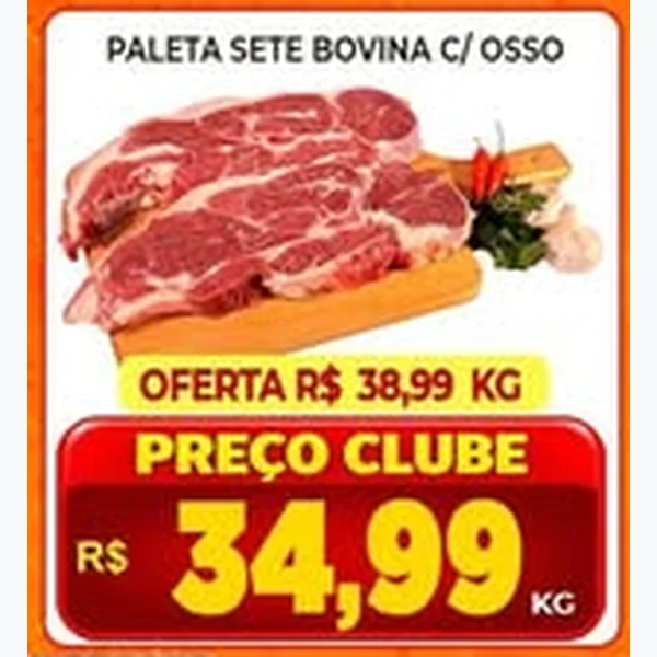 Recorte do encarte de Paleta Sete Bovina C/ Osso