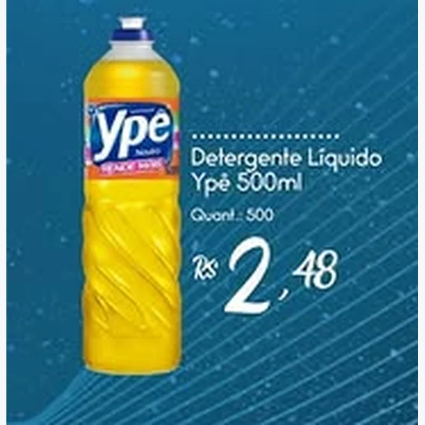Recorte do encarte de Detergente Líquido Ypê 500 ml