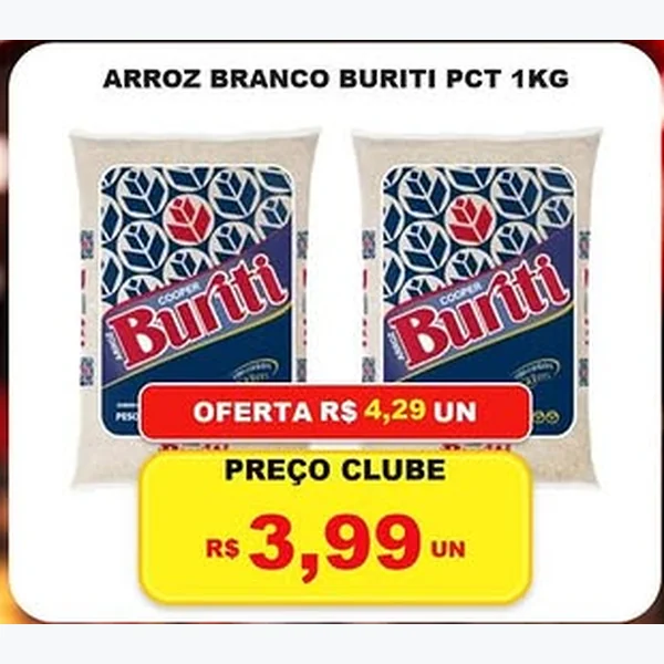 Arroz Branco Buriti 1 kg