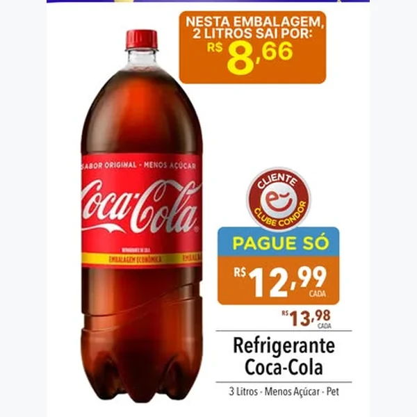 Refrigerante Coca-Cola 3 L