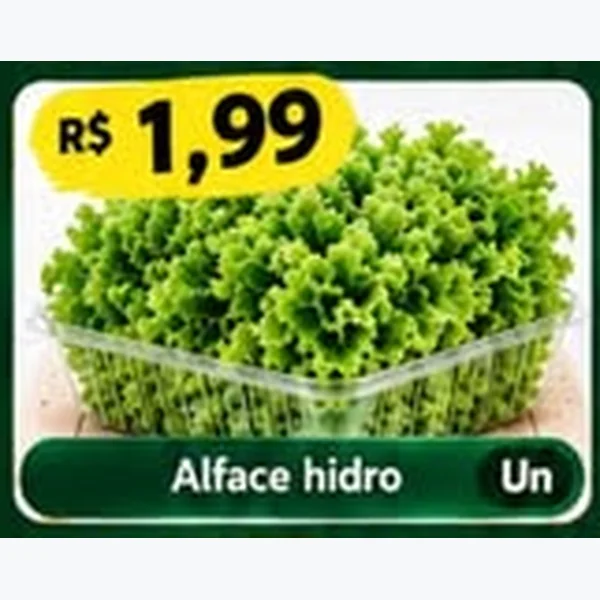 Recorte do encarte de Alface Hidro