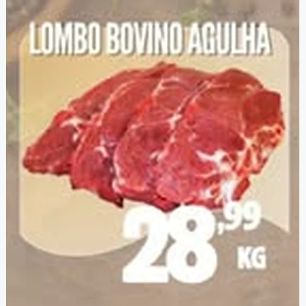 Recorte do encarte de Lombo Bovino Agulha