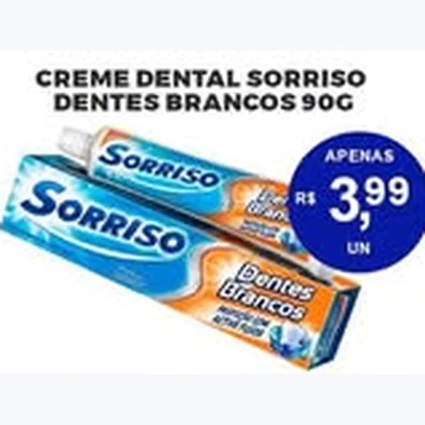 Creme Dental Dentes Brancos Sorriso 90 g