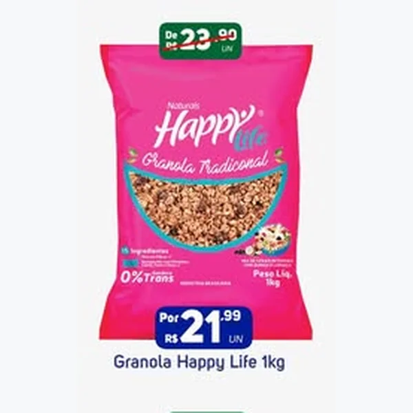 Granola Tradicional Happy Life 1 kg