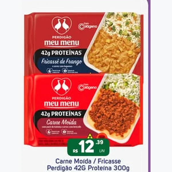 Recorte do encarte de Fricassê de Frango com Arroz e Legumes Perdigão 300 g