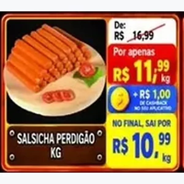 Recorte do encarte de Salsicha Perdigão