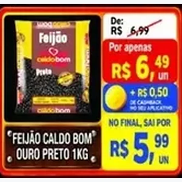 Recorte do encarte de Feijão Preto Caldo Bom