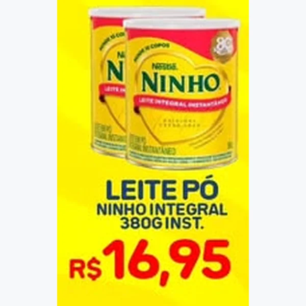 Recorte do encarte de Leite em Pó Integral Instantâneo Ninho 380 g