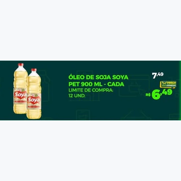 Óleo de Soja Soya 900 ml
