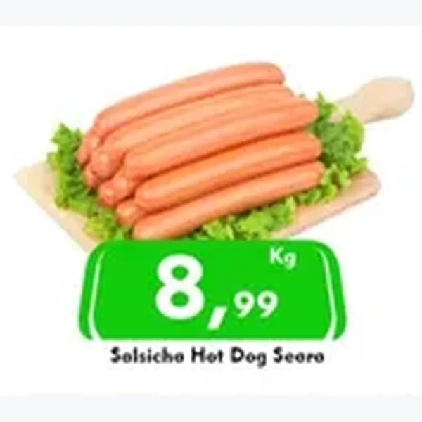 Recorte do encarte de Salsicha Hot Dog Seara
