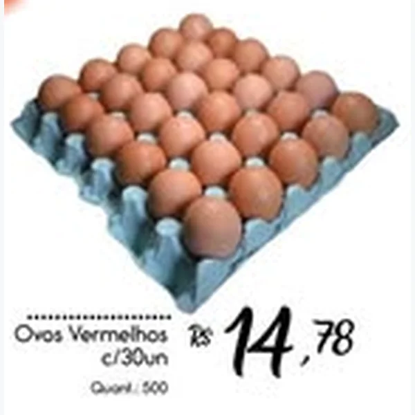 Ovos Vermelhos 30 un