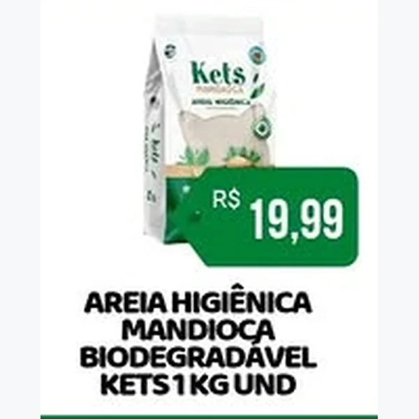 Areia Higiênica Mandioca Biodegradável Kets