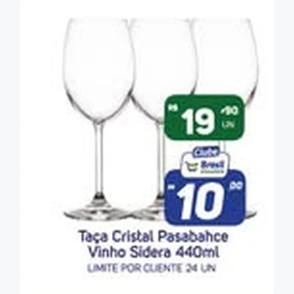 Recorte do encarte de Taça Cristal Pasabahce 440 ml