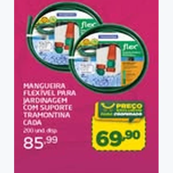Recorte do encarte de Mangueira Flexível com Suporte Tramontina
