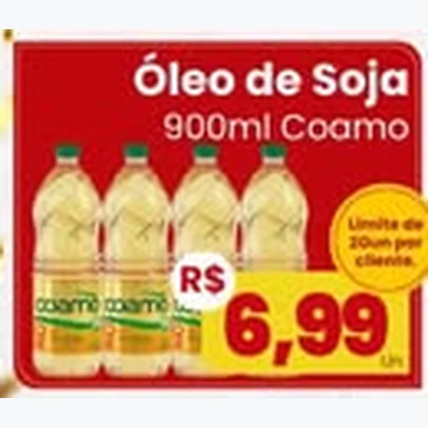Recorte do encarte de Óleo de Soja Coamo 900 ml