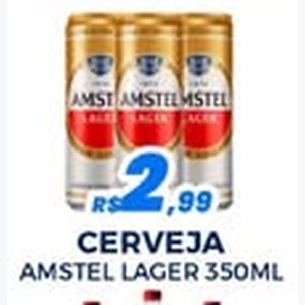 Cerveja Lager Amstel 350 ml