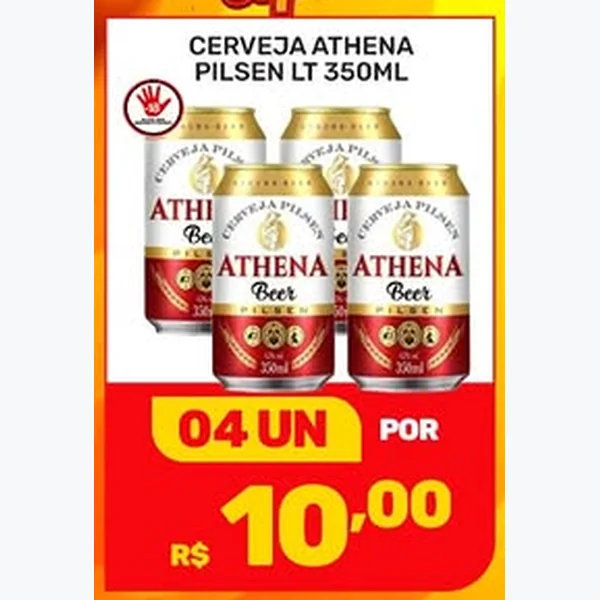Recorte do encarte de Cerveja Pilsen Athena 350 ml