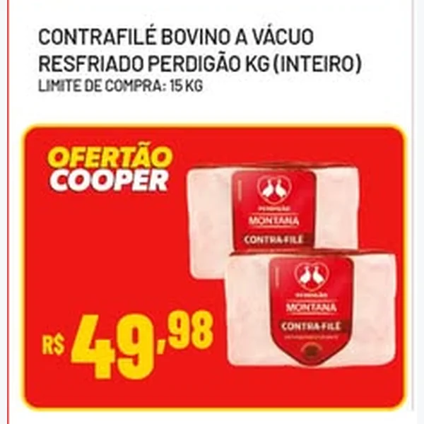 Recorte do encarte de Contrafilé Bovino a Vácuo Resfriado (inteiro) Perdigão