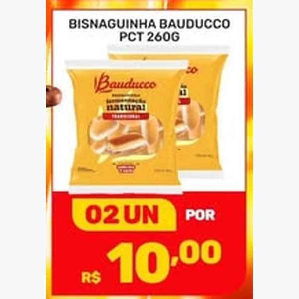 Recorte do encarte de Bisnaguinha Bauducco 260 g