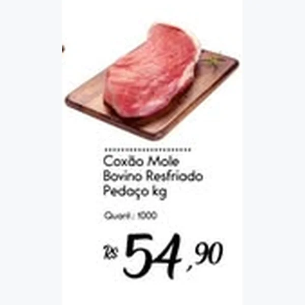 Recorte do encarte de Coxão Mole Bovino Resfriado Pedaço