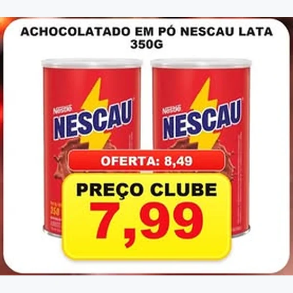 Recorte do encarte de Achocolatado em Pó Nescau 350 g