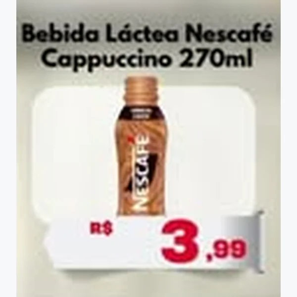 Recorte do encarte de Bebida Láctea Nescafé 270 ml