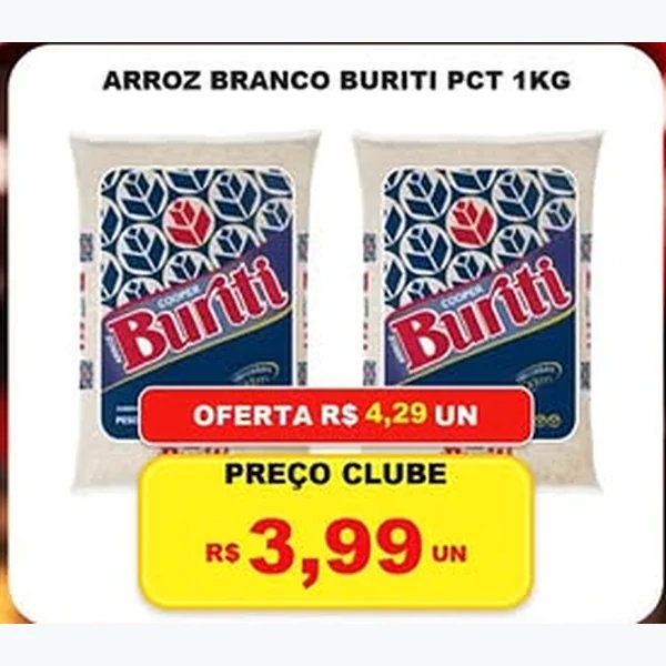 Arroz Branco Buriti 1 kg
