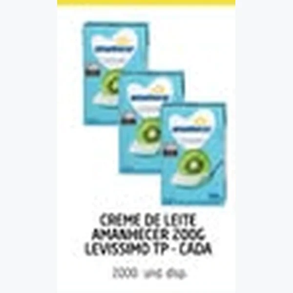 Recorte do encarte de Creme de Leite Levíssimo Amanhecer 200 g